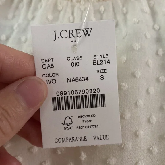 JCrew Clip-dot ruffle blouse - Picture 3 of 5